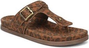 Blowfish Lakeshore Slide Sandal in Leopard Brown Faux Suede at Nordstrom Rack, Size 6.5