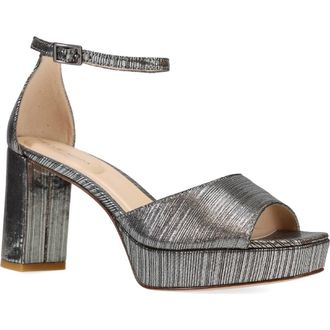 Pelle Moda Pearly Ankle Strap Platform Sandal in Pewter at Nordstrom Rack, Size 7.5