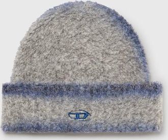 Diesel Alpaca-blend beanie with sprayed effect - Knit caps - Unisex - Grey