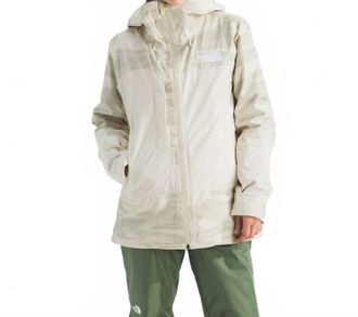 The North Face Thermoball Snow Triclimate Jacket In White Dune Edge Of Light Print