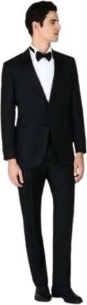 Emporio Armani Elegante Single-Breasted Jumpsuit - Heren - Business pakken - Zwart - 3XL - Wol - Kostuums