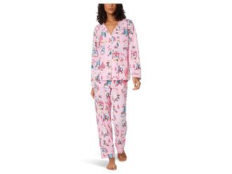 Bedhead Pajamas Long Sleeve Classic Cotton Knit Pajama Set Womens Pajama Sets Must Be Santa : MD (US 8-10), Cotton/Down