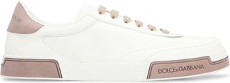 Dolce & Gabbana Mens Portofino Yatch Low-Top Sneakers White Lambskin; Calfskin Trainers