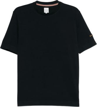 Paul Smith integrated-rib T-shirt - men - Organic Cotton - S - Blue