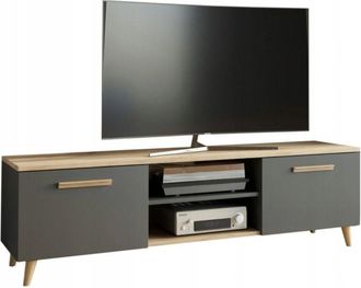 OEM Mobile Tv Bergen 150 In Stile Artigianale Scandinavo, Antracite