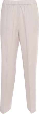 Fabiana Filippi Flannel Jogging Trousers With Front Creasand Filo Diamante
