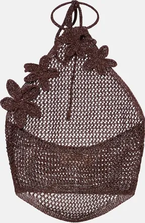 Bananhot Top Cori in maglia traforata di lam&eacute;