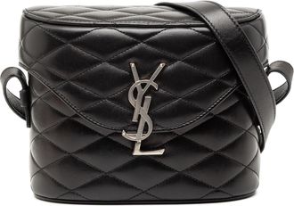 Saint Laurent Pre-owned Womens Quilted Lambskin Monogram June Box Bag - Black Leather - One Size