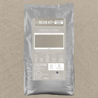 Fleur Kit Resina Cemento Fleur in Polvere per Pavimenti Pareti Piastrelle - Formato: 8 Kg - Colore: Greige