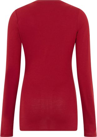 Ludovic de Saint Sernin Womens Long-Sleeve Shirt Red Cotton Top