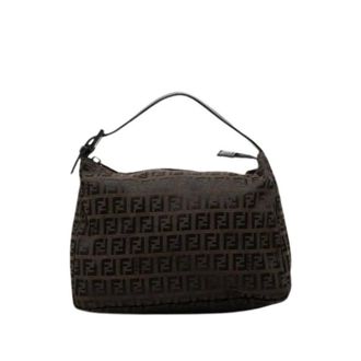 Fendi Pre-owned Canvas Shoulder Bag - Dames - Pre-owned - Bruin - Maat: ONE Size Leer