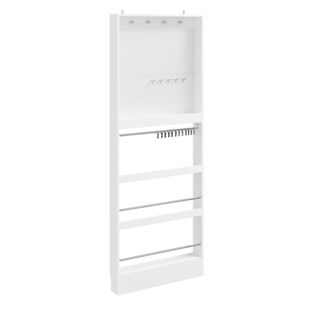 SoBuy Sobuy Mueble De Entrada Estrecho Con Zapatero Perchero De Pared Para Abrigos Y Zapatos 70&times;12&times;190 Cm Capacidad De Carga 41 Kg Fhk39-w