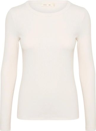 Inwear Base Top met Lange Mouwen - Dames - Longsleeves - Wit - 2XL - Katoen - Tops