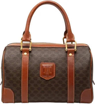 Celine Pre-owned Celine Macadam Coated Canvas Boston Bag Unisex F88PP3USX7PTMAAW
