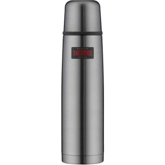 Thermos Bottiglia termoisolata Leggera e compatta, Acciaio Inox Satinato, Acciaio Inox, Grau, 1 l