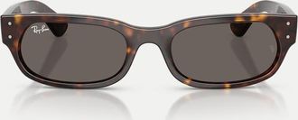 Ray-Ban occhiali da sole irregolari con lenti grigie Havana-Marrone