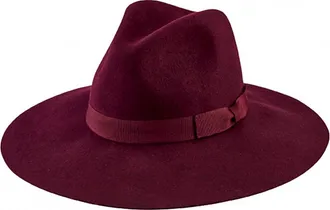 San Diego Hat Company Mens Coachella Floppy Fedora Wool Hat In Plum