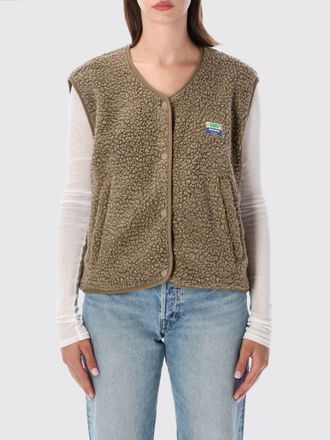 American Vintage Gilet imbottito in pile con scollo a girocollo e tasche