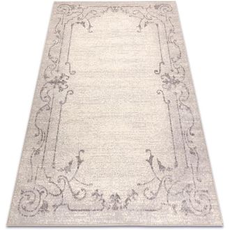 RugsX Rugsx - Alfombra Wool Angel 6623 / 52022 Ornamento, Marco Beige Beige 80x150 Cm
