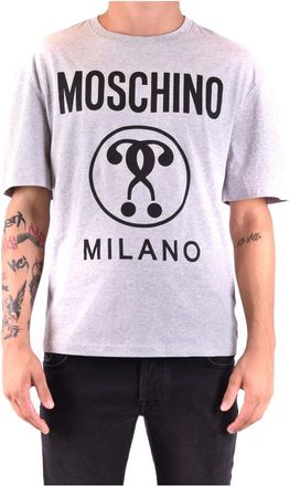 Moschino Comfortabel en stijlvol katoenen T-shirt voor heren - Heren - T-shirts - Grijs - S - Katoen - Tops