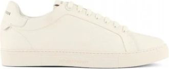 Emporio Armani Soepele Leren Sneakers - Heren - Sneakers - Wit - 41 EU - Leer - Schoenen