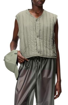 Rains Banja Water Resistant Crop Liner Vest in Drift at Nordstrom Rack, Size Large