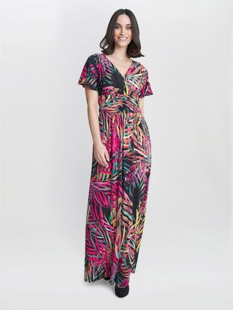 Gina Bacconi Womens Felicity Jersey Maxi Dress - Black - Size 10 UK