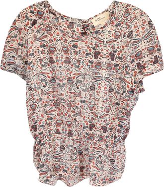 Isabel Marant Etoile Printed Blouse in Multicolor Silk