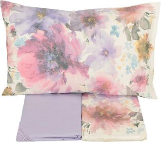 None Gabel Flower Power Completo Letto Matrimoniale, Cotone