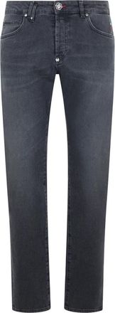 Philipp Plein Super Straight Cut Jeans - Heren - Regular Fit Jeans - Zwart - W36 - Katoen - Jeans