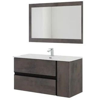 Feridras Feridras - mobile bagno sospeso oxid con specchio, 110x46x57 cm