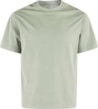 Circolo 1901 T-Shirts, male, Green, S, Sage Jersey T-shirt with Crew Neck