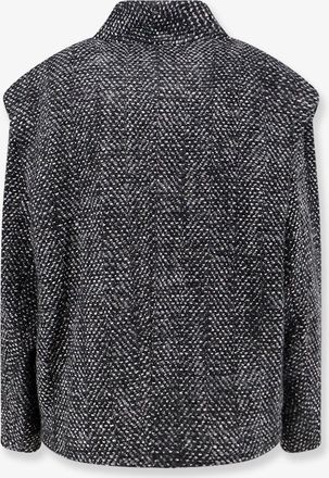 Isabel Marant Womens Coat Drogo M&eacute;lange Black Acrylic