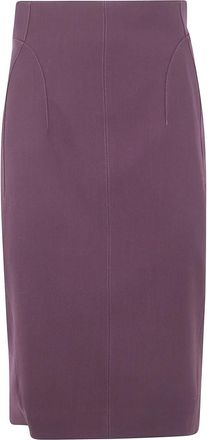 MUGLER Uitlopende Midi Rok - Dames - Midirokken - Paars - 2XS - Rokken
