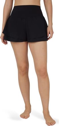 Yogalicious Lightstreme Flirty 2-in-1 Active Shorts in Black at Nordstrom Rack, Size X-Small