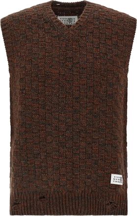 Maison Margiela Maglione smanicato - Marrone