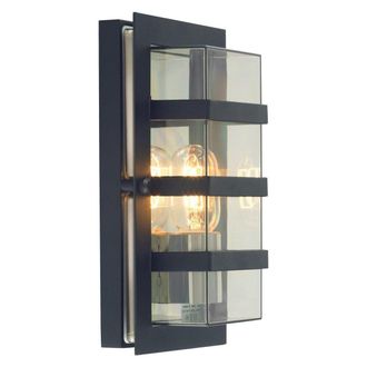 Netlighting Boden 1 Light Outdoor Wall Light Black IP54 E27