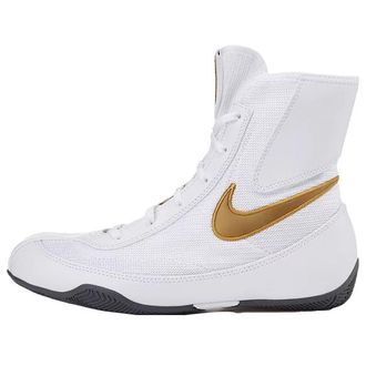 Nike Machomai 2 Boxing Shoes White Metallic Gold Cool Grey 321819-170
