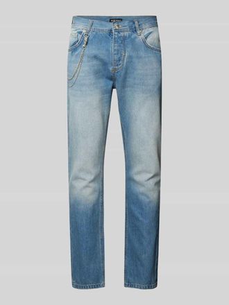 Antony Morato Cropped Slim Fit Jeans mit Ketten-Detail in Jeansblau, Gr&ouml;&szlig;e 31