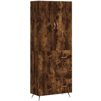 vidaXL Credenza Rovere Fumo 69,5x34x180 cm in Legno Multistrato - Vidaxl