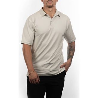 Burnside Soft Jersey Polo in Bone at Nordstrom Rack, Size Xx-Large