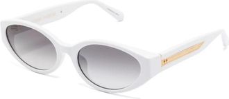 Linda Farrow Lfl 1540 C2Sun Zonnebrillen - Dames - Zonnebrillen - Wit - 59 MM - Accessoires