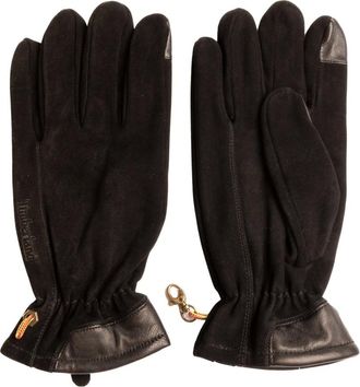 Timberland Accessoires, unisex, Zwart, M, Leer, Winter Hill Nubuck Handschoen