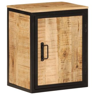 vidaXL Mueble De Ba&ntilde;o Madera Maciza De Mango Y Hierro 40x30x50 Cm Vidaxl