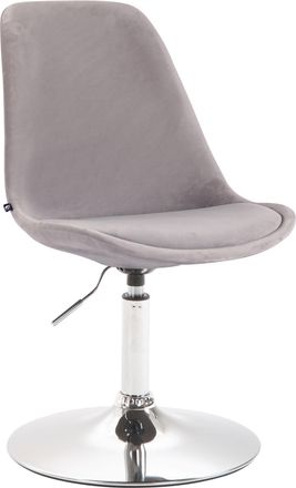 Clp Silla Comedor Maverick En Terciopelo Gris Cromado