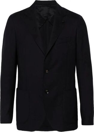 Lardini Oxford Wool Blazer - Heren - Business blazers - Blauw - 2XL - Wol - Kostuums