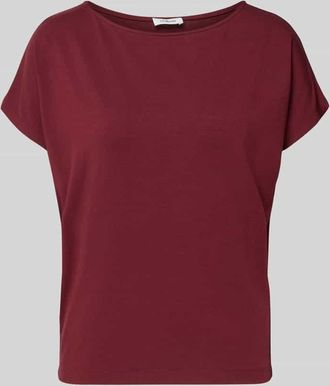 s.Oliver Red Label Relaxed Fit T-Shirt aus Viskose-Mix in Bordeaux, Gr&ouml;&szlig;e 34