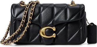 Coach Quilted Tabby Shoulder Bag 20 with Chain Shoulder Womens Handbags Black 1, Leather