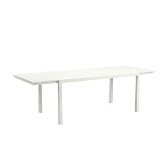 ED&Egrave;N JARD&Iacute; Mesa exterior de aluminio extensible hasta 340 cm, en color blanco
