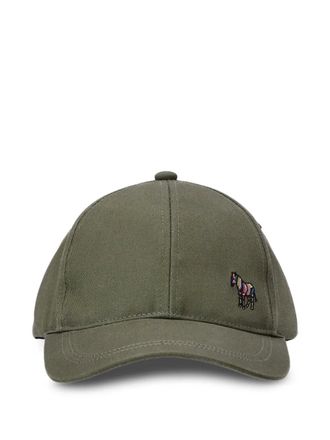 Paul Smith Zebra-embroidered baseball cap - men - Cotton - One Size - Green